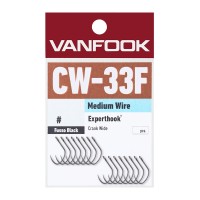 VANFOOK CW-33F Experthook Crank Wide [Fusso Black] #6 (16pcs)