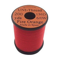 TIEMCO Uni 6/0 Waxed Thread Fiery Orange #117