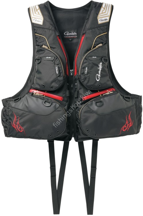GAMAKATSU GM2189 Floating Vest (Black x Red)