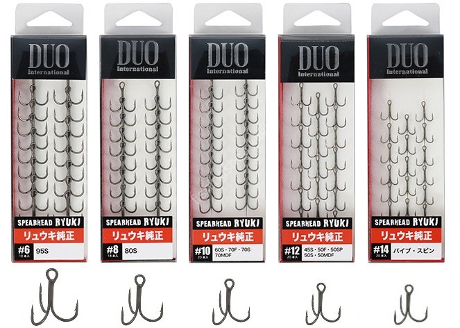 DUO Spearhead Ryuki Treble Hook [Matte Gunmetal] #10 (20pcs)