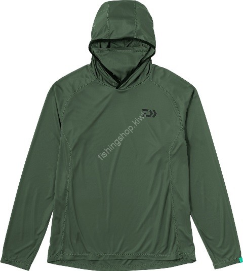 DAIWA DE-5124 Bug Blocker Hoodie Shirt (Ash Green) M