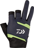 DAIWA DG-1424 Leather Fit Gloves 3 Pieces Cut (Navy) L