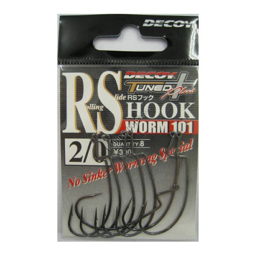 DECOY RS Hook Worm101 [NS Black] #2/0 (8pcs)