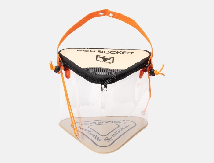 JACKALL Sankaku Egg Bucket #Beige / Light Orange