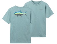 SHIMANO SH-005W Graphic Quick Dry T-shirt Blue Gray XS
