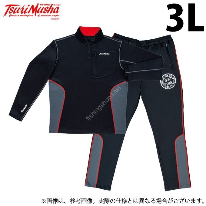 TSURI MUSHA A00705 Warm Up Mid Layer Suit 3L Black
