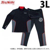 TSURI MUSHA A00705 Warm Up Mid Layer Suit 3L Black