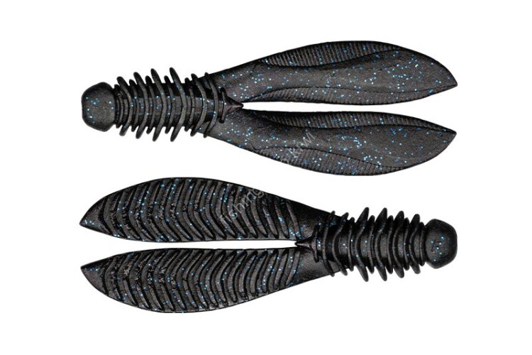 JACKALL Ribbing Bunny 3.8'' #Black Blue Flake (5pcs)