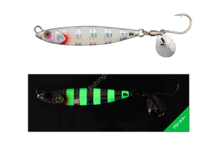 JACKALL Flag Trap Blade 40g Glow Stripe/Border Holo