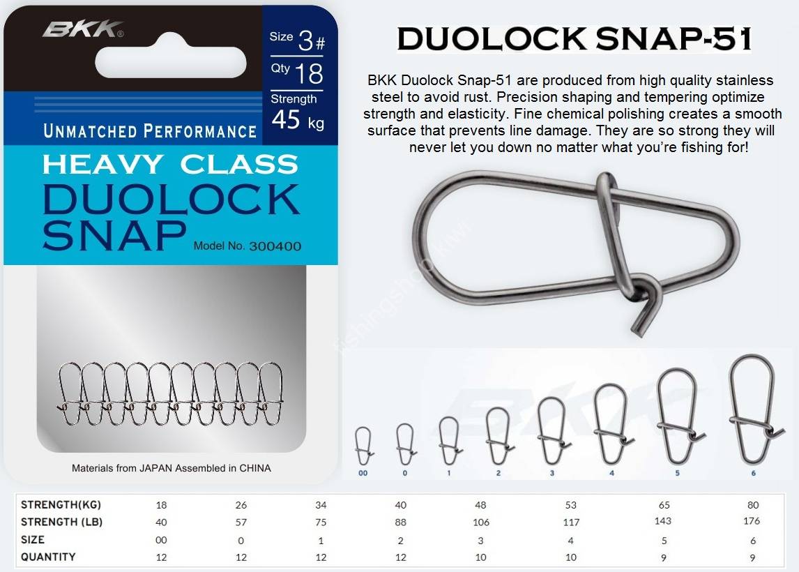BKK Duolock Snap-51 #1 Hooks, Sinkers, Other buy at
