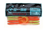 EASY LAB Ez Ringer 4" Saltwater Series #235 Chartreuse Green/Frosted Orange (8 pcs)