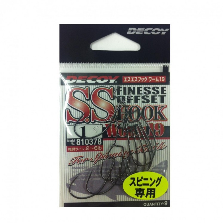DECOY S.S.Hook Worm19 [NS Black] #1 (9pcs)