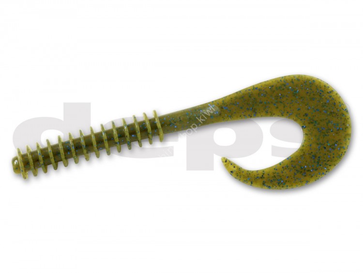 DEPS Stirrer Tail 5.5" 71 Green Pumpkin Blue Flake