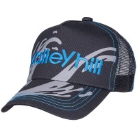 VALLEY HILL Half Mesh Cap Black / Blue Logo