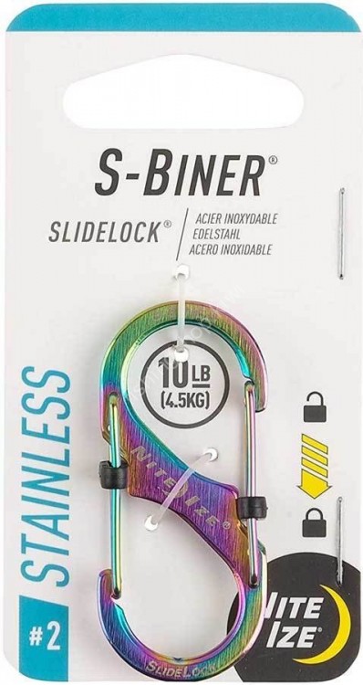 NITE IZE Ni59104 S-Biner Slide Lock #2 Spectrum