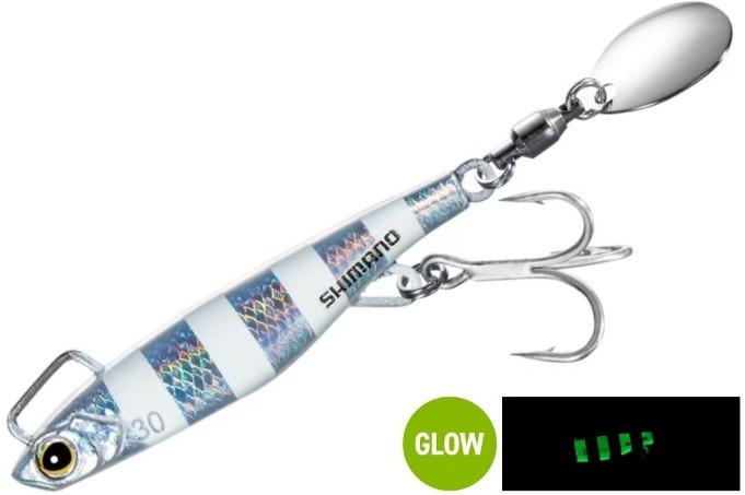 SHIMANO JW-050W Colt Sniper Aomono Blade 50g #008 S Zebra Glow