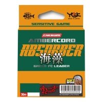 YGK Cherum Ambercord Absorber Seaweed FC Leader [Seaweed Green] 30m #1 (4lb)