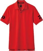 DAIWA DE-7906 Short Sleeve Polo Shirt (Red x Black) M