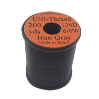 TIEMCO Uni 6/0 Waxed Thread Iron Gray #195