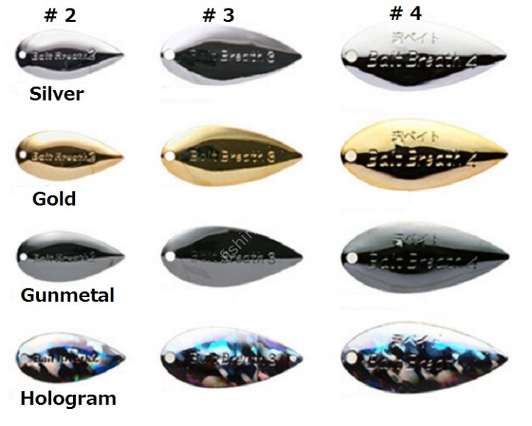 BAIT BREATH One Bait Spare Blade 15g #2 Gunmetal (6pcs
