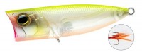 DUEL Hardcore Popper 70F #03 GPCL Ghost Pearl Chart Back (Feather: Orange)