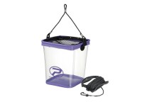 PROX Clear Fishing Bucket with Rope and Holder 24cm PX681424P #Purple