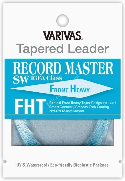 VARIVAS Tapered Leader Record Master SW FHT IGFA [Aqua Blue] 12ft #16LB