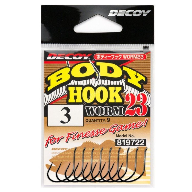 DECOY Body Hook Worm23 [NS Black] #10 (10pcs)