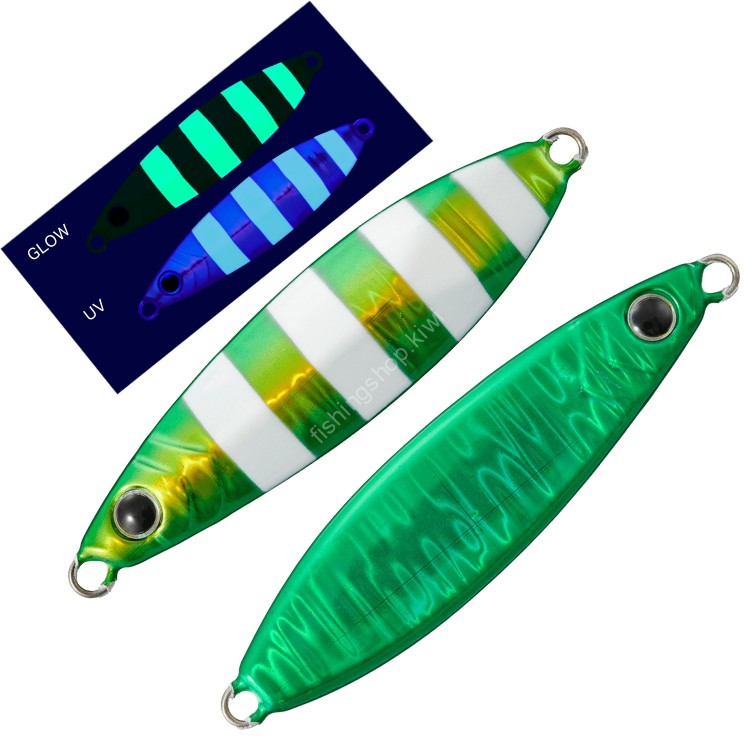 MAJOR CRAFT JPSLOW-40 Jigpara Slow 40g #115 Cho Yako Green Zebra (Keimura)