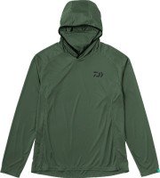 DAIWA DE-5124 Bug Blocker Hoodie Shirt (Ash Green) 2XL