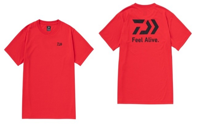 DAIWA DE-8323 Clean Ocean FeelAlive.T-Shirt (Red) M