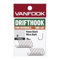 VANFOOK DRB-46F Drift Hook Fine Materials [Fluorine Black] #12 (18pcs)