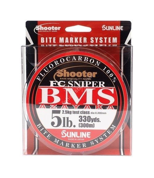 SUNLINE Shooter FC Sniper BMS AZAYAKA [Clear & Pink & Yellow-Green & Orange&Gray] 300m (5lb)