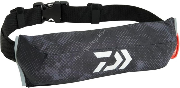 DAIWA DF-2426 Compact Life Jacket [Black Haze Camo] (Waist Type Auto/Manual Inflation)