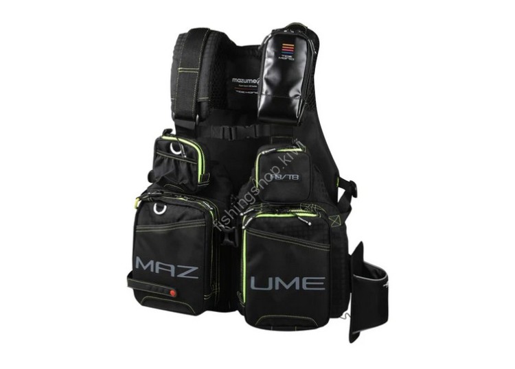 MAZUME Tidemania Life Jacket #Black x Lime