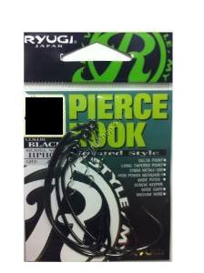 RYUGI Pierce Hook HPH001 [Black] #5/0 (4pcs)
