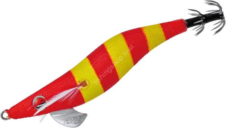 GAMAKATSU 80609 Speed Metal Egi Dropper 2.5 #37 Red Head / Yellow Zebra