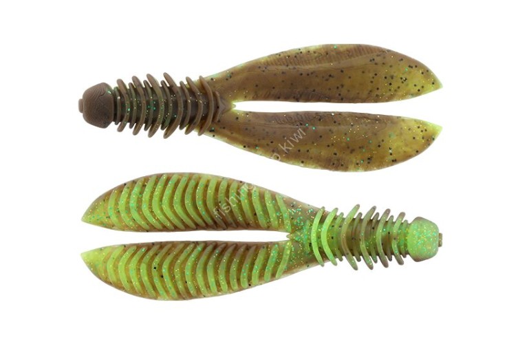 JACKALL Ribbing Bunny Elastomer 3.8'' #Green Pumkin/Chart (3pcs)