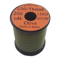 TIEMCO Uni 6/0 Waxed Thread Olive #263
