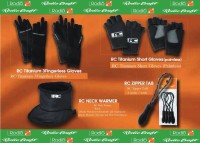 RODIO CRAFT RC Titanium 3fingerless Gloves M #Black /Silver Logo