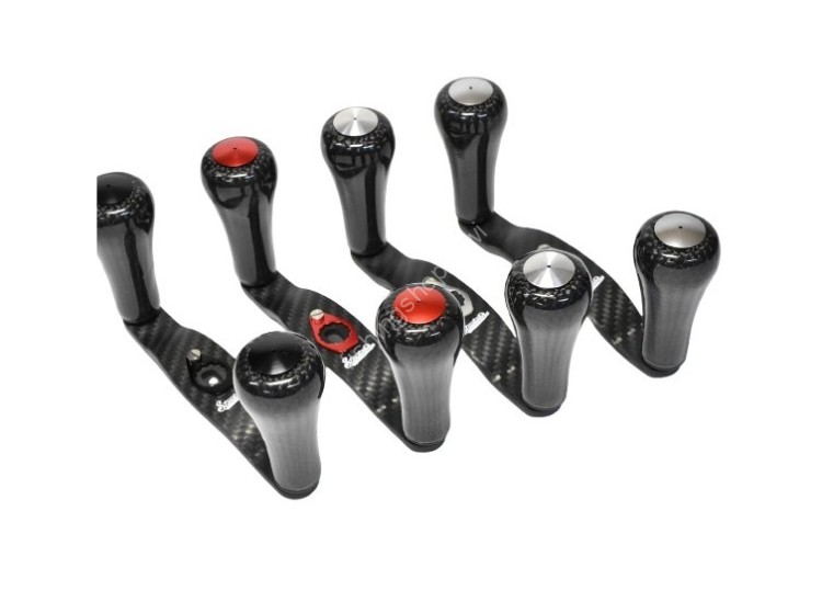 STUDIO COMPOSITE Carbon Crank Handle RC-SC EX Plus for Shimano/Daiwa/Abu 29XL Knob 102mm #Silver