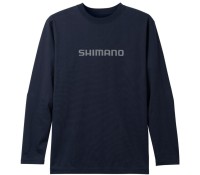 SHIMANO SH-011V Cotton Logo Long Sleeve (Neo Navy) XL
