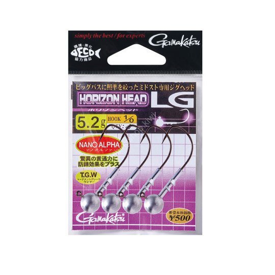 GAMAKATSU Horizon Head LG [Nano Alpha] 3.5g #1/0 (4pcs)