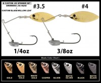DEPS B Custom Jig Spinner Set (Swimming Jig Head 3/8oz + Custom Blade/Willow Leaf #4) Sillver