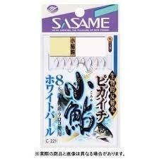 SASAME Pikaichi Koayu White Pearl C-221 [White, Gold] 8 Hook 2-0.4