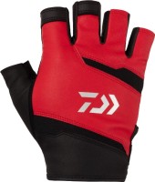 DAIWA DG-1524 Leather Fit Gloves 5 Pieces Cut (Red) M