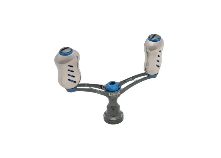 LIVRE 4759 Double Handle Wing 72 Fino Knob for Daiwa #Titanium/Blue