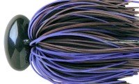 DEPS Super Head Lock Jig Fine Rubber Skirt 1/2oz #08 Brown/Purple