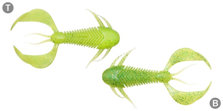 MEGABASS Rock Hog 3'' #Chart/Green & Gold Flake (6pcs)