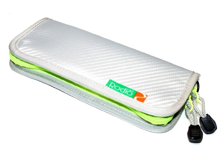 RODIO CRAFT Carbon Wallet Silver / Green